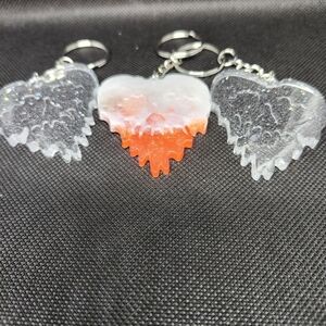 Heart skull keychain